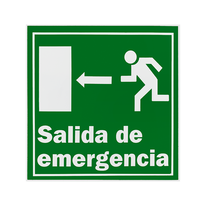 SEÑAL ADHESIVA 21X21 "SALIDA DE EMERGENCIA"