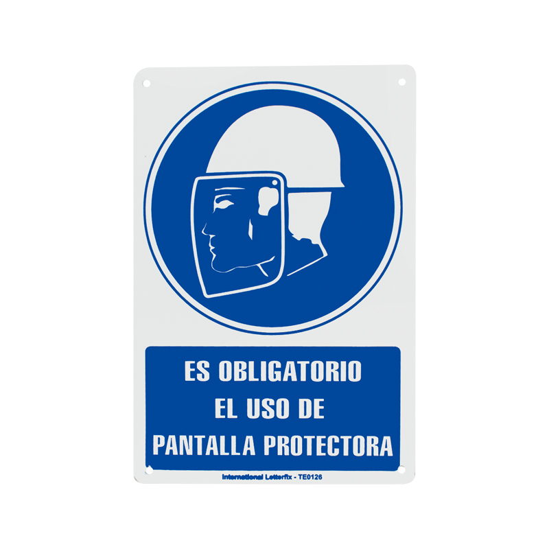 SEÑAL PVC 30X20 "OBLIGATORIO USO PANTALLA PROTECTORA"