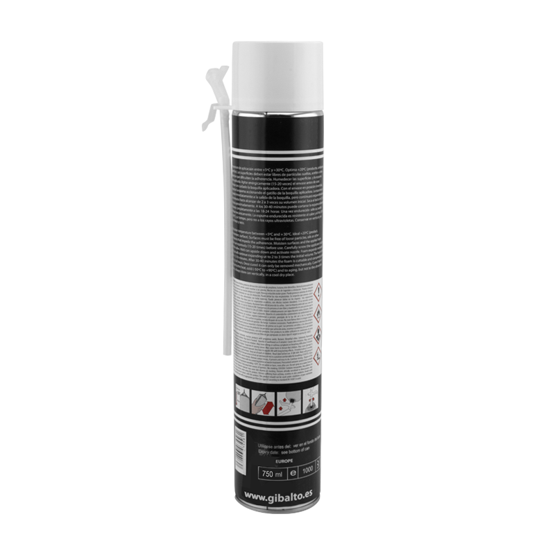 Distribuidor limpiedor espuma poliuretano spray 500ml qs adhesivos