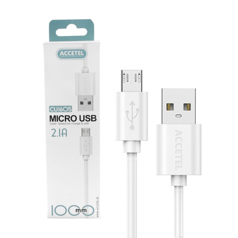 CABLE DE DATOS MICRO USB 2.1A 1M 