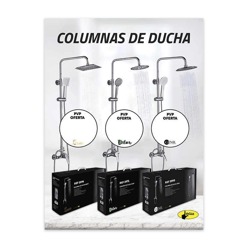 CARTEL PUBLICITARIO COLUMNAS DE DUCHA