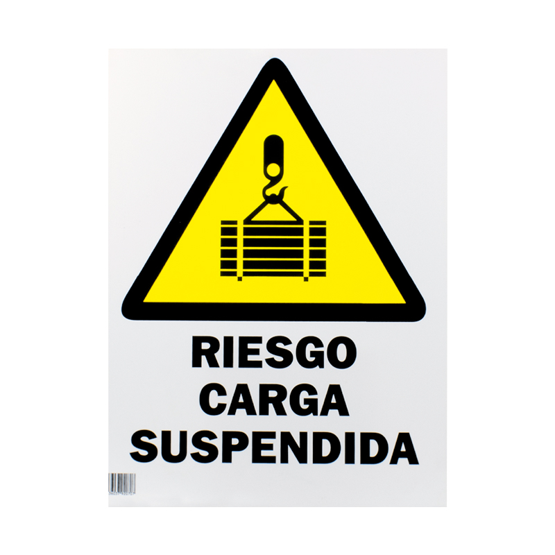 SEÑAL 40X30 "RIESGO CARGA SUSPENDIDA"