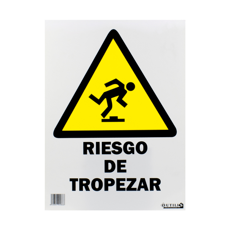 SEÑAL 40X30 "RIESGO DE TROPEZAR"