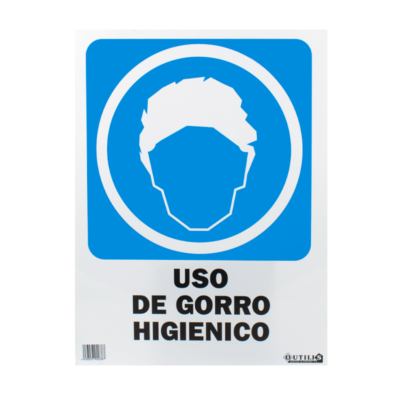 SEÑAL 40X30 "USO OBLIGATORIO GORRO HIGIENICO"