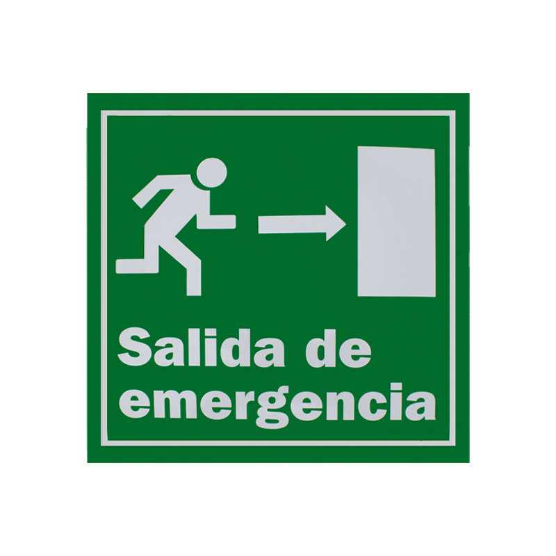 SEÑAL ADHESIVA 21X21 "SALIDA DE EMERGENCIA"