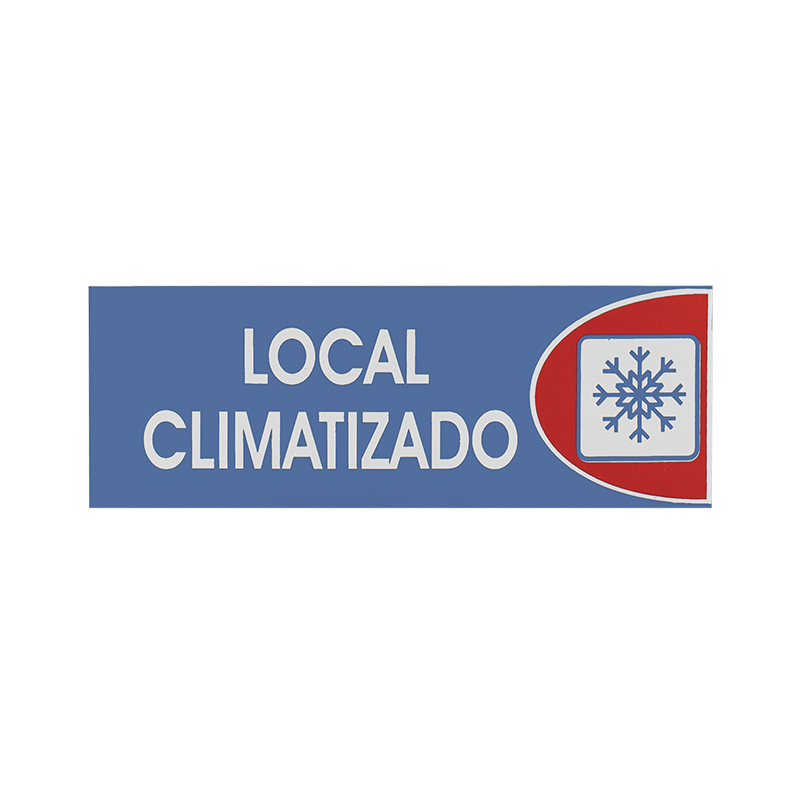 SEÑAL ADHESIVA 6X18 "LOCAL CLIMATIZADO"
