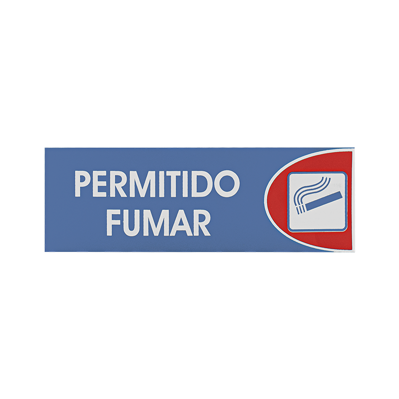 SEÑAL ADHESIVA 6X18 "PERMITIDO FUMAR"