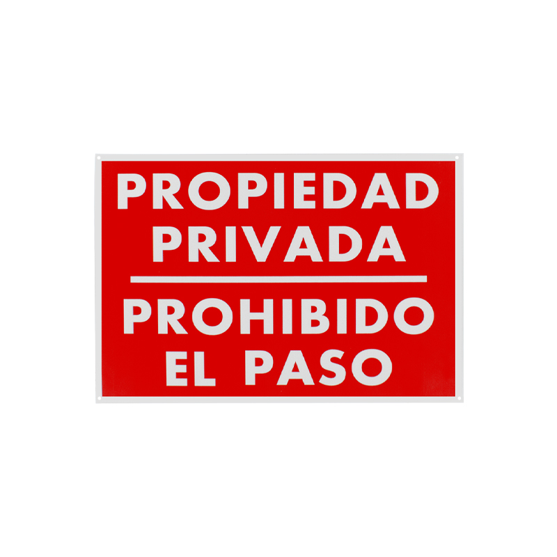 SEÑAL METÁLICA 20X30 "PROPIEDAD PRIVADA" 