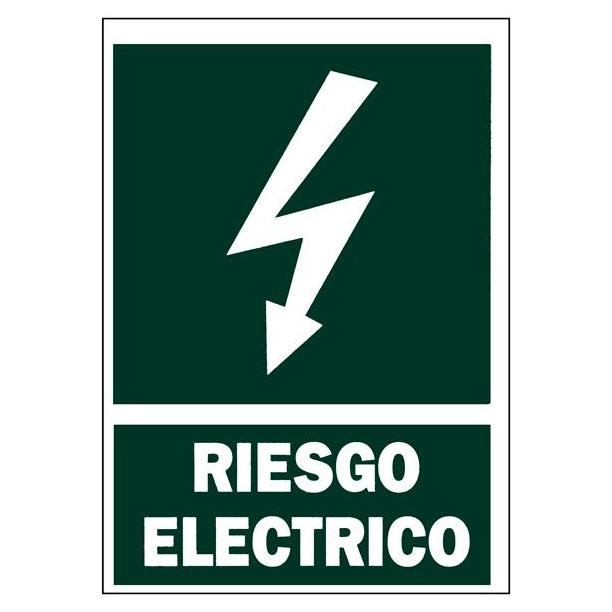 SEÑAL PVC 21X29 CM "RIESGO ELECTRICO"