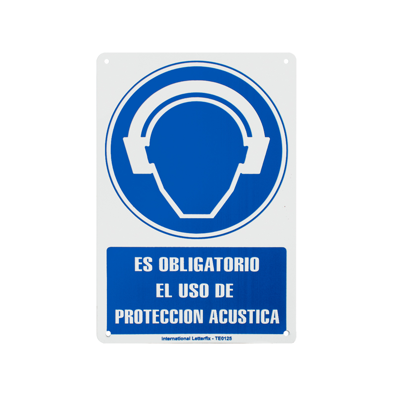 SEÑAL PVC 30X20 "OBLIGATORIO USO PROTECCIÓN ACÚSTICA"