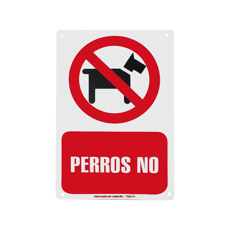 SEÑAL PVC 30X20 "PERROS NO"